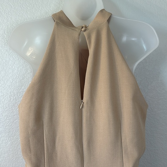 Julia Jordan Twist-Front Halter Jumpsuit COLOR IS CALLED LATTE Size 8 NWOT - Picture 9 of 11